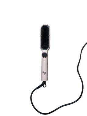 L’ange Electric Heated Hair Straightening Brush in blush pink